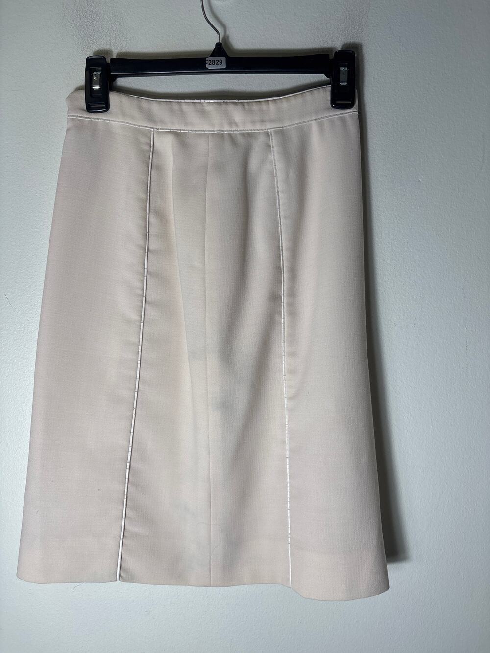 Tory Burch Off White Below the Knee Pencil Skirt Sz 0